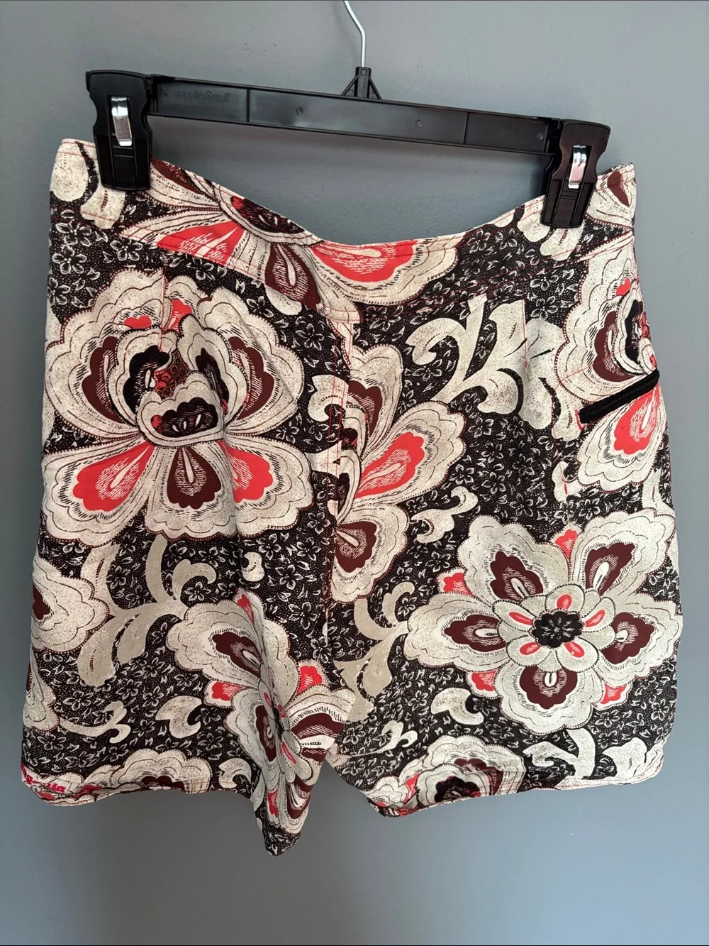 Patagonia Cream, Brown & Red Patterned Men's Shorts